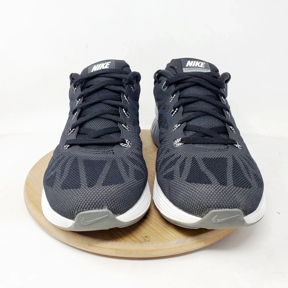 Nike Lunarglide 6 Shoes Mens 7 Black Lace Up Sneakers Low Running Gym